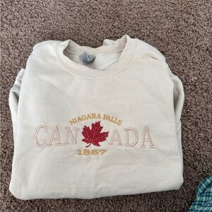 Canada Themed  Cream Sweatshirt